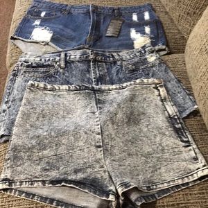 Denim shorts